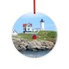 CafePress Nubble Lighthouse Round 4" MDF Holiday Ornament