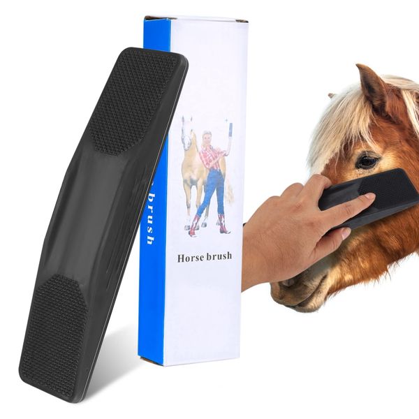 6-in-1 Pferdebürste, Massagekamm für Pferde, Horse Grooming Brush, Pferde Wurzelbürste, Pferdebürste Massagebürste für Pferde Hunde