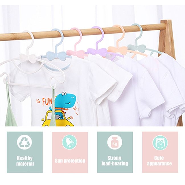 5pcs Blue Children Clothes Hangers, Baby Infant Kids Special Hangers,  Clothes Drying Racks
