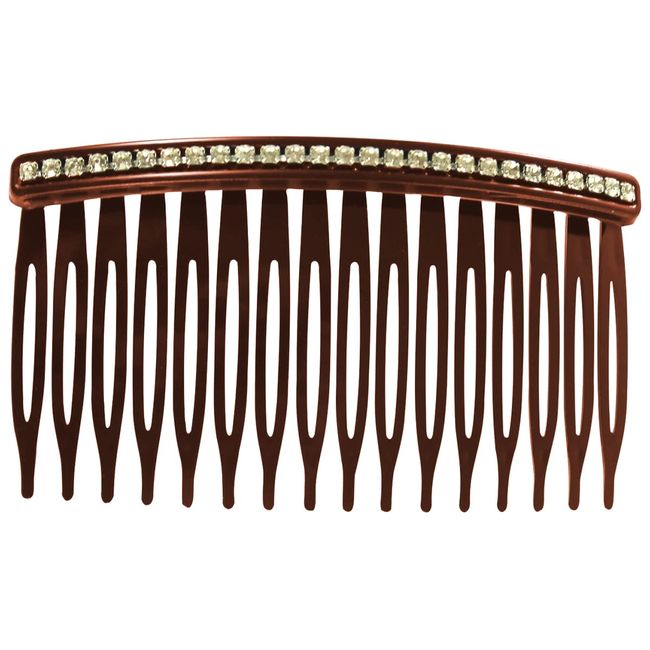 Daisy Daisy Diamante Hair Comb in Brown, size: One Size