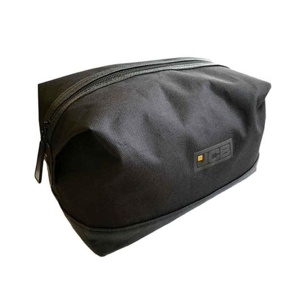 JCB Large Black Washbag Toiletry Bag for Men