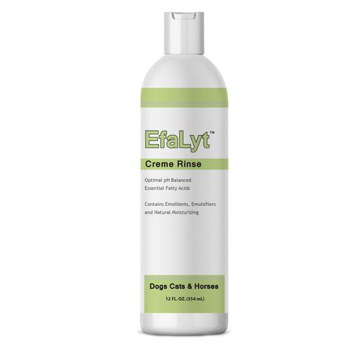 EfaLyt Creme Rinse Remedy for Pets - Hypoallergenic Formulation - Natural Moisturizing Promote Hydration - Essential Fatty Acids - 12 fl oz