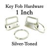 100 Sets - 1" (1 INCH) - Key Fob Hardware/Key Chain/Wristlet Sets with Split Rings/Key Rings