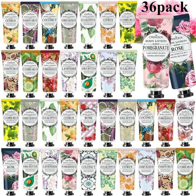 36 Pack Mini Body Lotion For Dry Skin - GIFT PACK