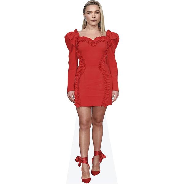 Florence Pugh (Red Dress) Mini Size Cutout