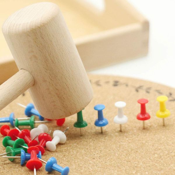 DANNI Gudong Montessori Practical Life Material Hammer and Nails Set with Wooden Tray Montessori Educational Wooden Toys for Children (1)