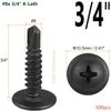 Modified Truss Head Self Drilling / Tapping Screws # 8 x 3/4" K-Lath Black (500)