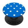Polka Dots Pattern Dotted White on Blue Design PopSockets PopGrip: Swappable Grip for Phones & Tablets