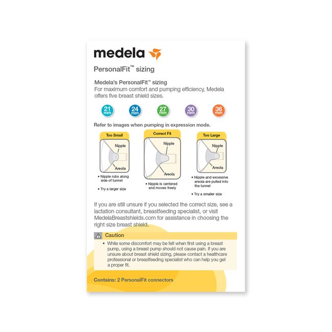 Medela PersonalFit Breast Shields, 2 Count of Small 21mm Breast Pump  Flanges, Authentic Medela Spare Parts, Made Without BPA
