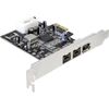 Delock PCI Express Karte - 1x Firewire A/2x Firewire B, 89153