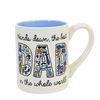 Enesco Simply Mud Dad Mug, 4.13 Inch, Multicolor, 14 oz