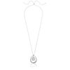NINE WEST Women's Silver Adjustable Pendant Necklace, 40" L