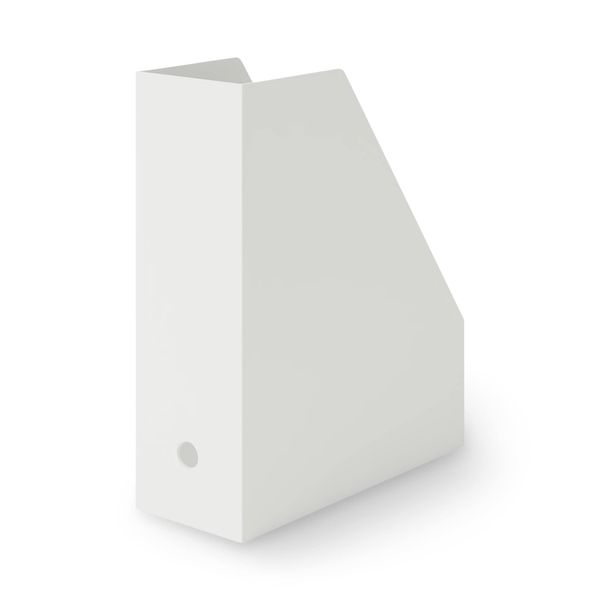 MUJI 02481636 Polypropylene Stand File Box for A4, White Gray, Approx. Width 3.9 x Depth 10.9 x Height 12.5 inches (10 x 27.6 x 31.8 cm)