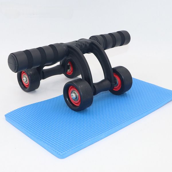 ab wheel indoor abdominal exercise equipment home fitness wheel 4-wheel brake roller geonbok frog type fitness wheel, frog 4-wheel (with brake pad) knee pad