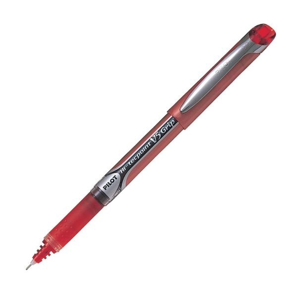Pilot V5 Grip Liquid Ink Rollerball 0.5 mm Tip (Single Pen) - Red