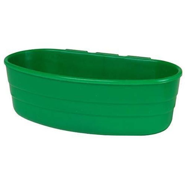 Pet Lodge Plastic Cage Cup | Feeder & Waterer| Mountable Hooks| 1/2 Pint Green