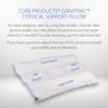Core Products Cervitrac Cervical Pillow, Multi-Channel Recessed Center, Fiber Filled, Gentle Support, White