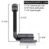 3/4" J-Bolt Gate Hinge | Heavy Duty 7" Adjustable Barrel | 2 Pairs (4 QTY)