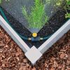 Melnor 65185AMZ Multi-Adjustable Spike Sprinkler, 3-Pack W/Quick Connect Bundle, Flow Through Base, Black, Grey, Yellow