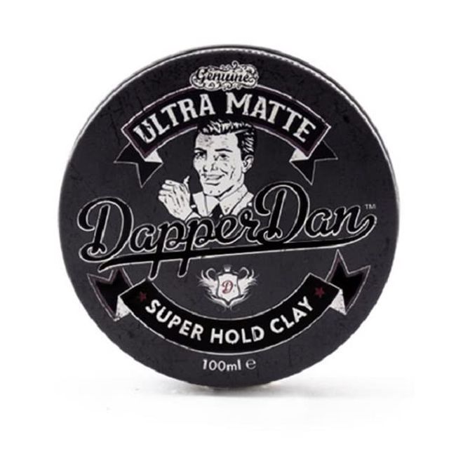 Dapper Dan Ultra Matte Hair Clay, Super Hold, Long Lasting Clay with Immediate Grip, Easy Application Hair Styling Clay For Men, Gently Fragranced, 2 x 100ml