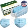 MADE IN USA 50 PCS Disposable Face Mask Breathable Non-Woven Mouth Cover - Blue