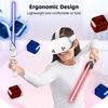 VR Handle Attachment for Meta Quest, Extension Controller Accesories, Virtual Reality Headset (White Graffiti, Quest 3/3S)