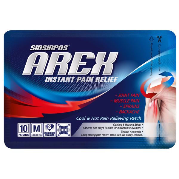 SINSINPAS AREX Cool & Hot Pain Relieving Patch, Medium 2 Pack (20 Patches Total)