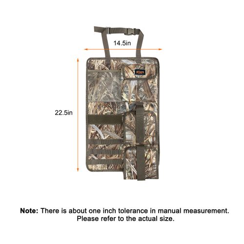 MYDAYS 2 Pack Tactical Seat Back Gun Rack, Camo Front Seat Gun Organizer with Molle Panel Vehicle Gun Holder for Hunting Rifles/Shotguns (Camo)