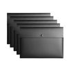 VANRA 5 Pieces A4 Envelopes Folders for Paperwork Plastic Wallets Document Organizer with Snap Button Closure A4 Letter Size (Black)