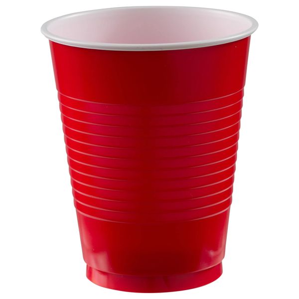 Apple Red Plastic Cups (Pack of 20) - 18 oz. - Versatile Drinkware for Indoor & Outdoor Parties, Weddings, Birthdays, Celebrations & More