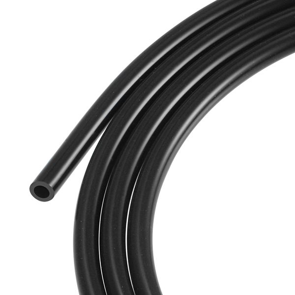 uxcell Silicone Tube Hose for Water Hose Air Tube High Temperature Inner Diameter 0.2 inch (4 mm) Outer Diameter 0.2 inch (6 mm) 2.5 M Black