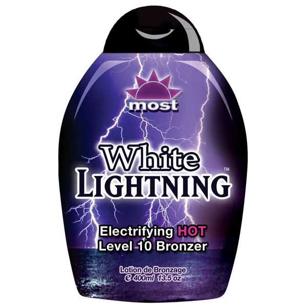 White Lightning Level 10 Hot Bronzer tanning Lotion by Most  13.5 oz.