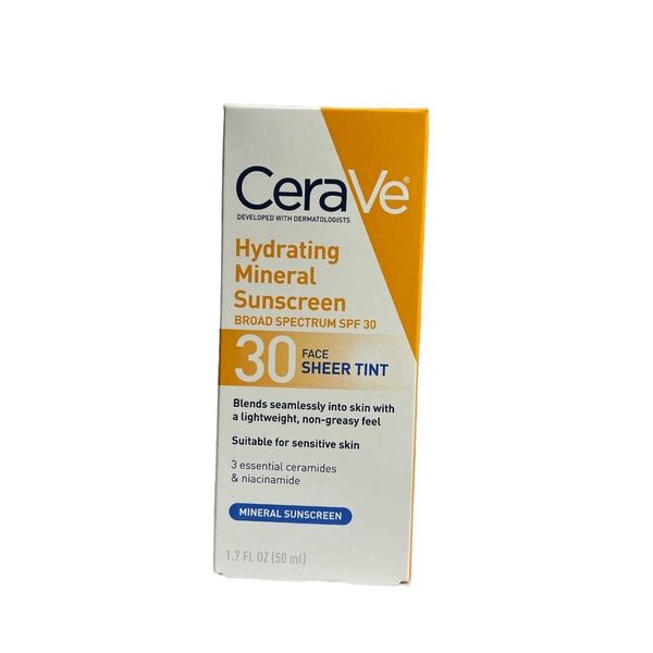 Cerave Hydrating Sunscreen Face Sheer with Tint - SPF 30 1/26