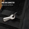 KeyUnity Titanium Key Ring Carabiner for Connecting Mini Hook Quick Release Connector S/M/L Size Silver (KA31BK (L x L x 2))
