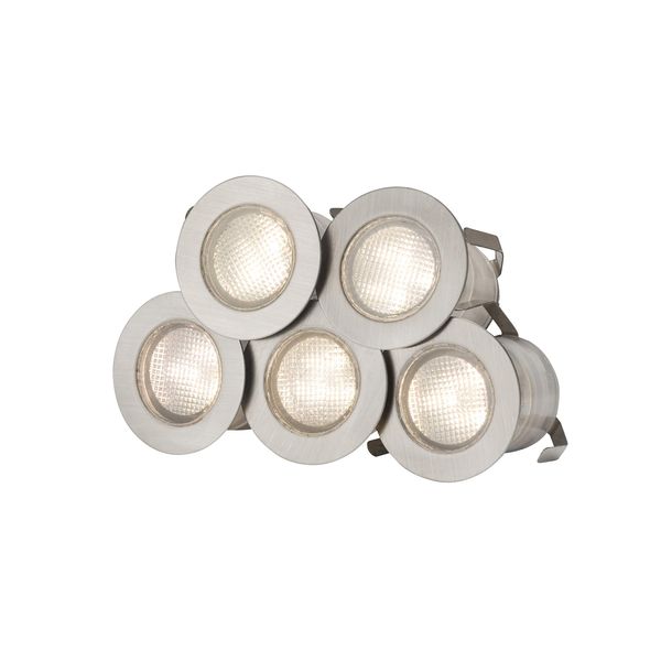 Knightsbridge LED Decking Lights, Stainless Steel, Warm White