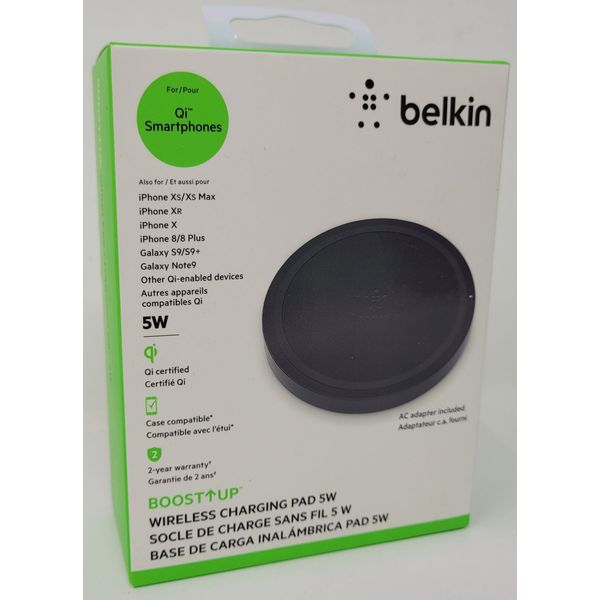 BOOST UP 5W Qi Certified Wireless Charging Pad for iPhone/Android, Black