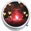 Heart Candle Medicine Vitamin Compact Pill Box