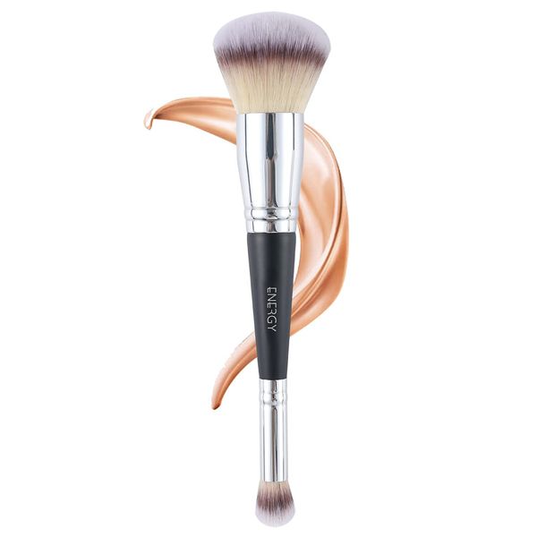 ENERGY big-n-small 2-in-1 Foundation Brush, Concealer Brush, Makeup Brush for Liquid, Cream, Powder Makeup (Gift for Her, Gift for Woman)