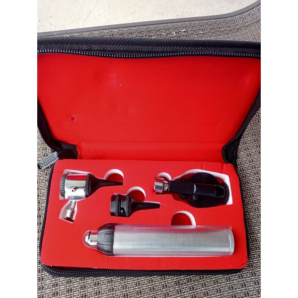 NEW FIBER Otoscope Ophthalmoscope Examination LED Diagnostic ENT SET Kit