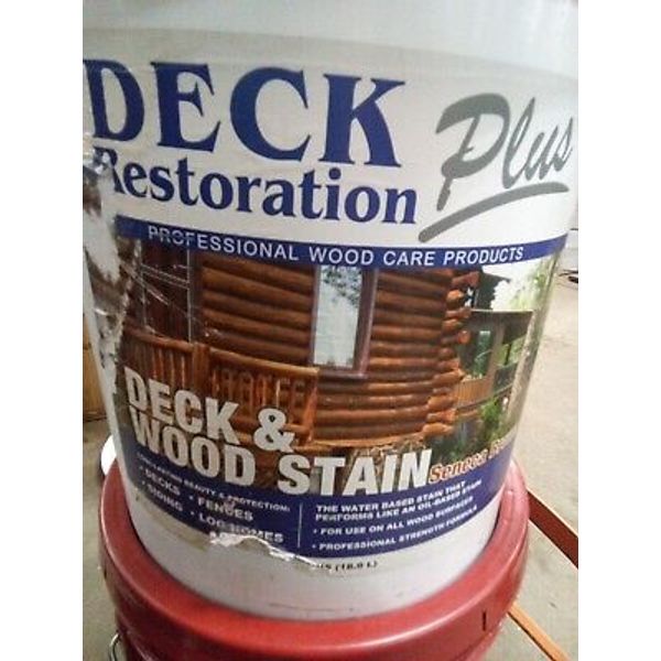 Deck Restoration Plus 5 Gl Deck And Wood Stain Sencca Brown 758 Kb