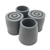 PCP Replacement Walker Tips, Reinforced Rubber Glides, Fits 1.14" Diameter, 1.25" Traction Base, 4 Count
