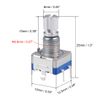 sourcing map 360 Degree Rotary Encoder Code Switch Digital Potentiometer EC11 5 Pins 15mm Shaft 2pcs