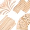 Mibly 4 Style Assorted Wooden Wax Sticks - for Body Legs Face and Small Medium Large Sizes Eyebrow Waxing Applicator Spatulas for Hair Removal or Wood Craft Sticks