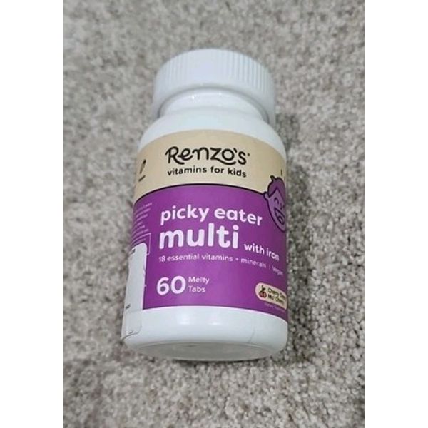 Renzo's Picky Eater Kids Multivitamin with Iron - 60 Melty Tabs - Exp 03/2026