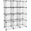 Wire Cube Storage 12-Cube Storage Organizer Bins Wire Shelving Modular Bookshelf
