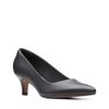 Clarks womens Linvale Jerica Pump, Black Leather, 9 US