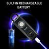 POLICE Personal Alarm Keychain Rechargeable Flashlight Security Pocket Alarm