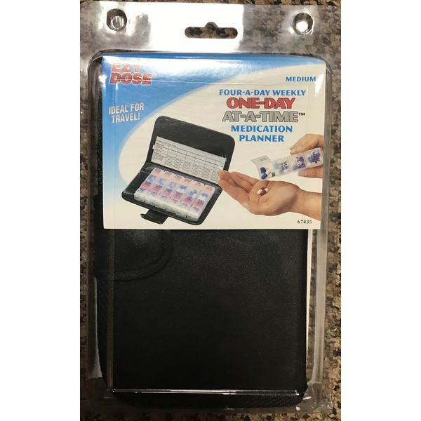 EZY Dose FOUR-A-DAY Weekly ONE-DAY AT-A-TIME Medication Planner-Sealed, NEW