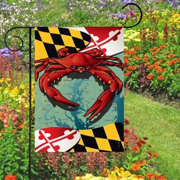 Maryland Red Crab / Garden Flag - Small: 12 in X 18 in / 1 / Maryland Flag