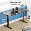 55"x24" Black Modern Height Adjustable Electric Standing Desk Home Office Table